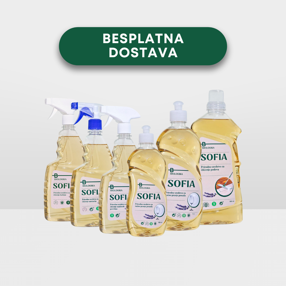 Set SOFIA proizvoda za čišćenje cele kuće